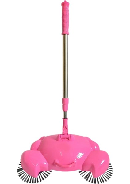 Paslanmaz Çelik Süpürme Makinesi Itme Tipi El Itme Süpürge Faraş Kolu Ev Temizlik El Itme-Pembe (Yurt Dışından)
