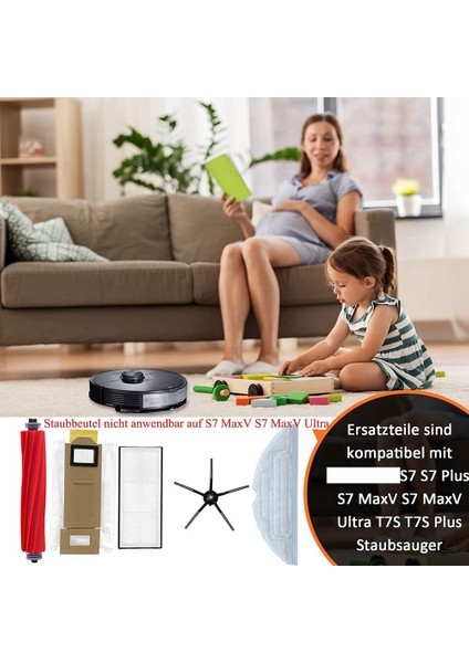 S7 T7S ile Uyumlu Yedek Ana Fırça Tarafı Hepa Filtresi (Yurt Dışından) modelleri