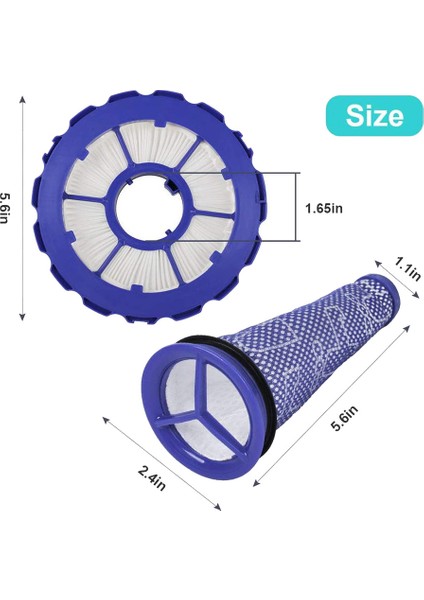 DC50 Yer Süpürgesi Için Ön ve Sonra Motor Hepa Filtresinin Değiştirilmesi, Parçayı Değiştirin 965081-01&965080-01 (Yurt Dışından) modelleri