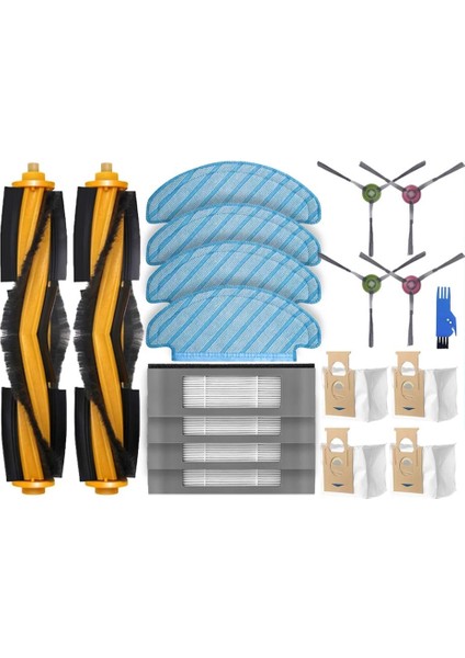 Deebot Ozmo T8+ / T8 / T8 Max N8+ / N8 Plus / N8 Pro Yedek Parça Ana Yan Fırça Hepa Filtre Paspas (Yurt Dışından)