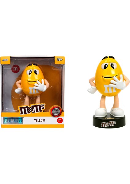 Toys M&ms Sarı Figür (10 Cm) - Metalik Boyalı Sarı M&m's Koleksiyonluk Metal Figür modelleri