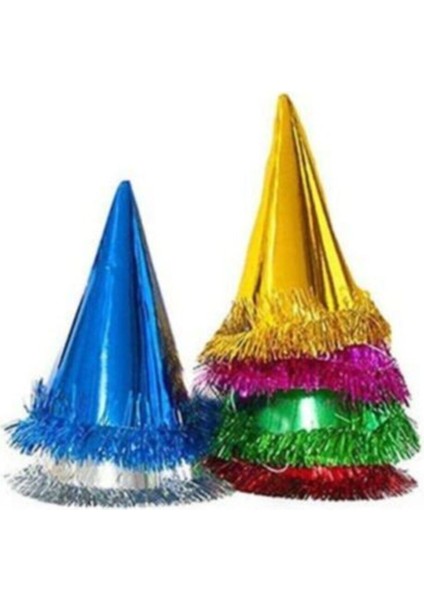 50 Adet Karışık Renk Külah Yılbaşı ve Parti Şapkası
