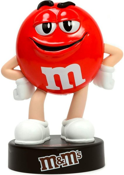 Jada Toys M&ms Kırmızı Figür (10 Cm) - Metalik Boyalı Kırmızı M&m's Koleksiyonluk Metal Figür