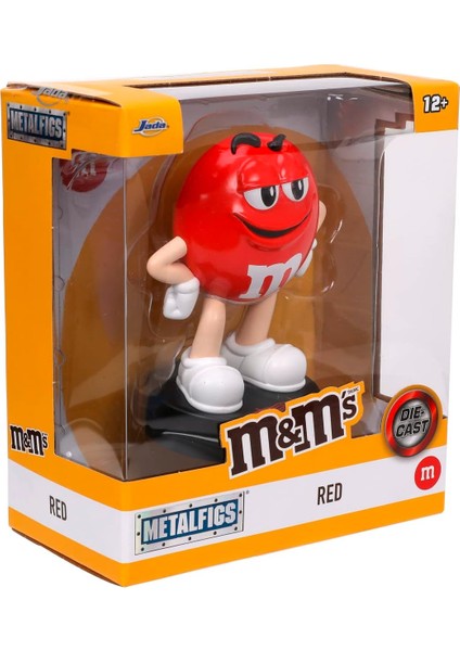 Jada Toys M&ms Kırmızı Figür (10 Cm) - Metalik Boyalı Kırmızı M&m's Koleksiyonluk Metal Figür