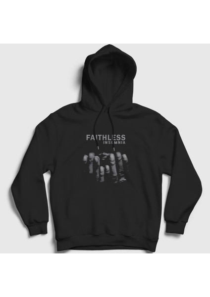 Siyah Maxi Jazz Faithless Kapüşonlu Sweatshirt