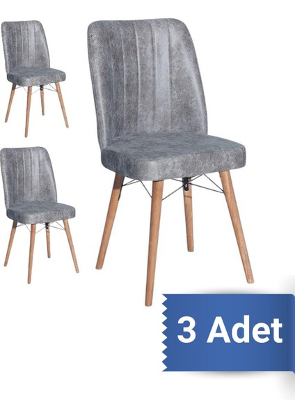 Kare Gold 3'lü Sandalye Mutfak Sandalyesi