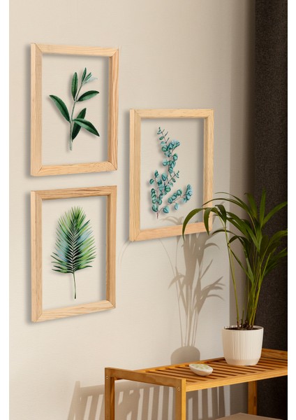Regina Ocaliptus 3 Parça Ahşap Çerçeveli Cam Üstü Baskı Tablo Seti 28 x 66 cm fiyatları