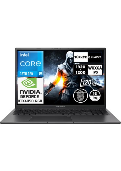 Vivobook I5-13500H 48GB 1tb SSD 6 GB RTX4050 120HZWindows 11 Home 16" Gaming Taşınabilir Bilgisayar K3605VU-N1066W 003