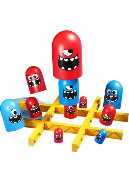 Çocuk Tic-Tac-Toe Matryoshka Bebek Ebeveyn-Çocuk Interaktif Oyuncak (Yurt Dışından)