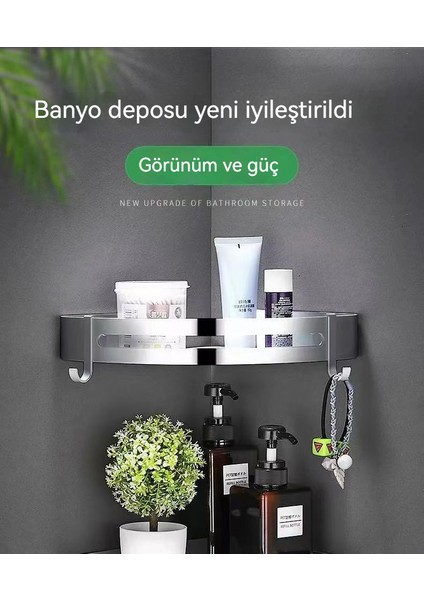 Delme Alanı Yok Alüminyum Banyo Banyo Tek Katmanlı Duvara Monte Raf (Yurt Dışından)