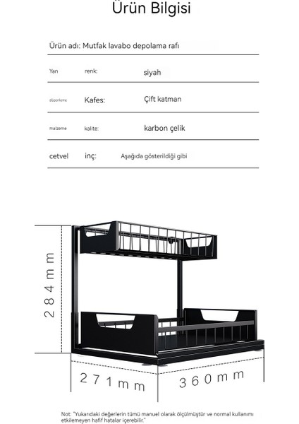 Ev Tipi Çekilebilir Mutfak Baharat Depolama Rafı (Yurt Dışından)