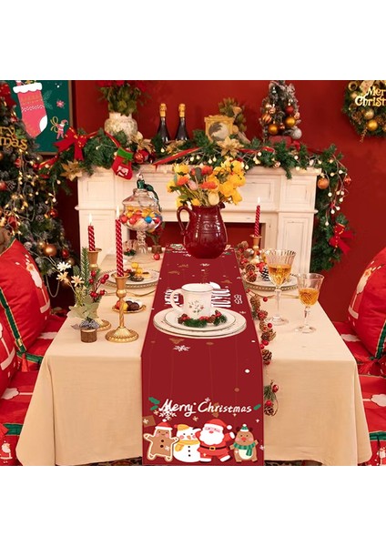 Noel Tatili Partisi Atmosferi Dekorasyon Restoran Masa Örtüsü (Yurt Dışından) fiyatları
