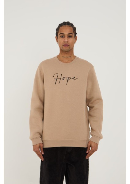 0 Yaka Hope Baskı Erkek Sweatshirt fiyatları