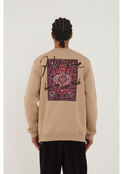 0 Yaka Hope Baskı Erkek Sweatshirt modelleri