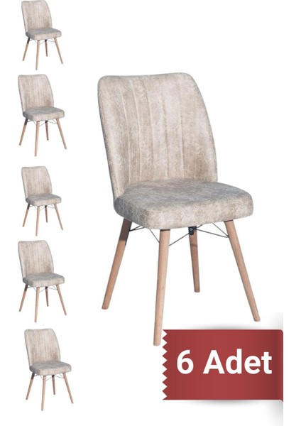 Kare Gold 6'lı Sandalye Mutfak Sandalyesi