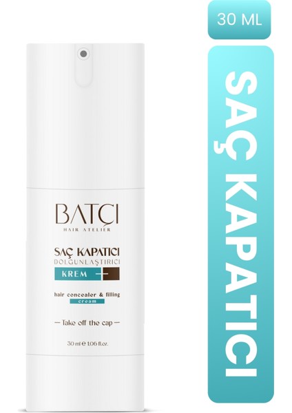 Batçı Hair Ateliler Saç Kapatıcı Dolgunlaştırıcı Sıvı Krem 30 ml 08684172952415, One Size