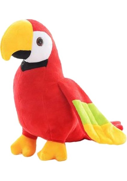 9.84 "papağan Doldurulmuş Hayvan Sevimli Kuş Peluş Parakeet Kucaklama Oyuncak Çocuklar Için Hediyeler, Kırmızı (Yurt Dışından)