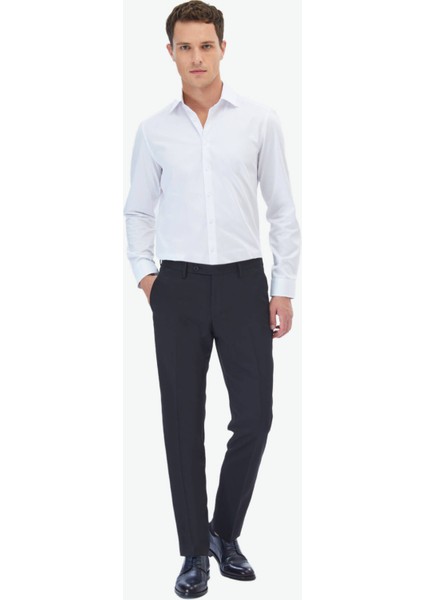 Beyaz Düz Slim Fit Dokuma Klasik %100 Pamuk Gömlek modelleri
