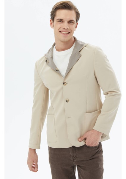 Bej Örme Mont modelleri