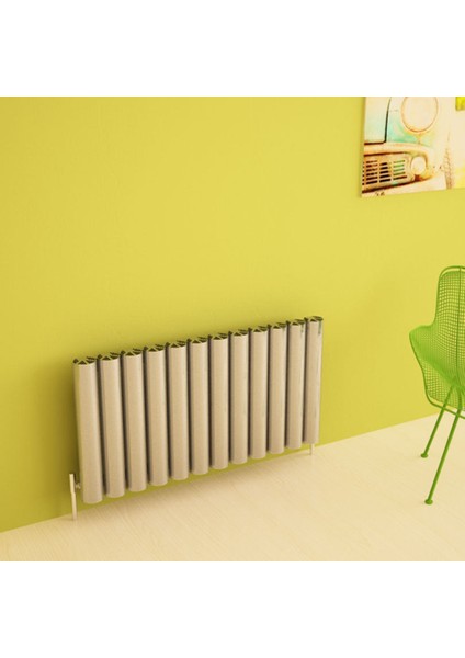 Otto Yatay Alüminyum Radyatör Modern Tasarım Parlak Eloksal 60X95,5 cm