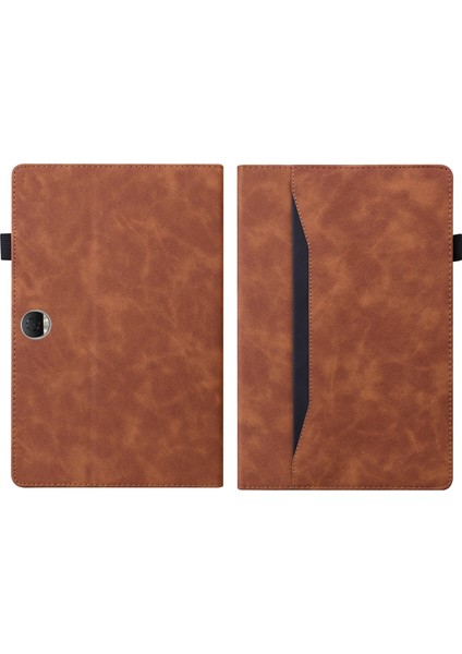 Honor Pad 9 Kahverengi Için Ekleme Deri Tablet Kılıfı (Yurt Dışından)