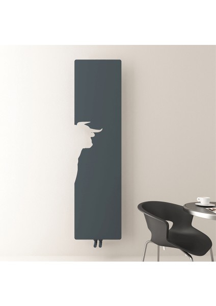 Lymm Dikey İnce Tasarım Çelik Radyatör Modern Tasarım Antrasit 179X47 cm