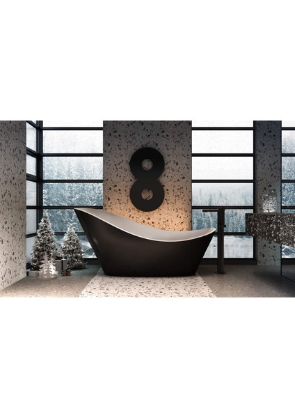 Rochester Ince Tasarım Çelik Radyatör Modern Tasarım Koyu Gri 87X47 cm