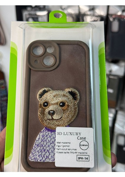 Iphone 14 3D Luxury Case Kedili Kılıf