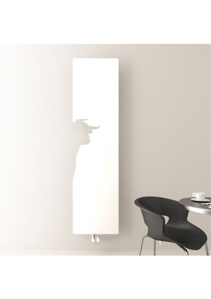 Lymm Dikey İnce Tasarım Çelik Radyatör Modern Tasarım Beyaz 179X47 cm