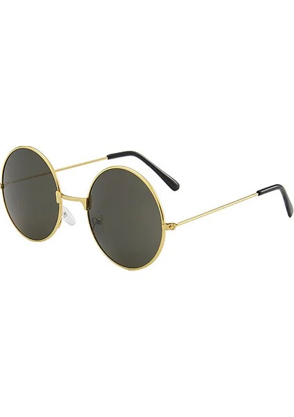 Retro Küçük Yuvarlak Güneş Kadınlar Vintage Marka Shades Siyah Metal Güneş Gözlüğü Kadınlar Için Moda Tasarımcısı Lunette (Yurt Dışından)