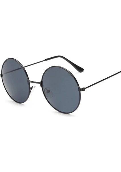 Retro Küçük Yuvarlak Güneş Kadınlar Vintage Marka Shades Siyah Metal Güneş Gözlüğü Kadınlar Için Moda Tasarımcısı Lunette (Yurt Dışından)