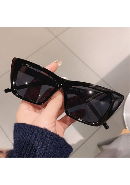 Kadınlar Için Trendy Kedi Göz Güneş Gözlüğü/erkekler Retro Kare Güneş Gözlüğü UV400 Koruma Gözlük Yaz Shades Moda Aksesuarları (Yurt Dışından)