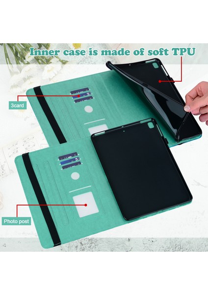 Ağaç ve Geyik Tablet Kılıfı Huawei Matepad T 10S / T 10 Yeşil (Yurt Dışından)