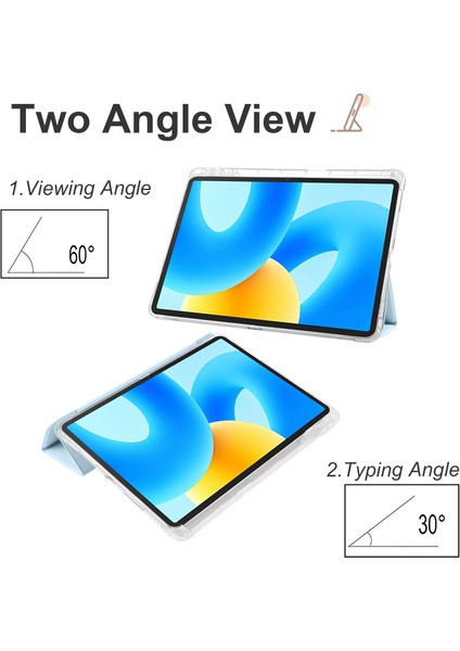Huawei Matepad 11.5 2023 Buz Mavisi Için Akıllı Deri Tablet Kılıfı (Yurt Dışından)