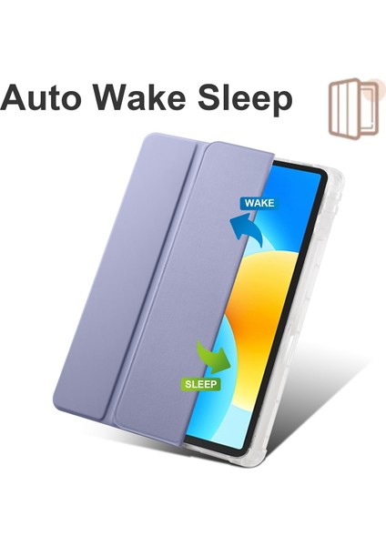 Huawei Matepad 11.5 2023 Mor Için Akıllı Deri Tablet Kılıfı (Yurt Dışından)