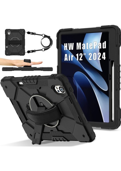 Huawei Matepad Air 12 2024 Siyah Için Silikon Hibrit Pc Kılıfı (Yurt Dışından)