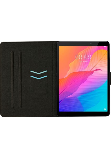Huawei Matepad T8 Mavi Için Deri Tablet Kılıfı (Yurt Dışından)