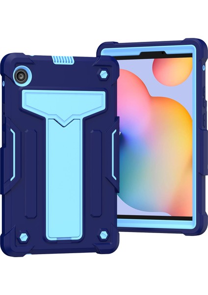 Huawei Matepad T8 Lacivert+Mavi Için T Şekilli Tutucu Kılıf (Yurt Dışından)