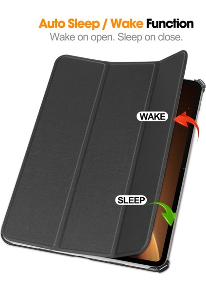 Oppo Pad 2 Için Akıllı Deri Tablet Kılıfı 11,6 Inç Siyah (Yurt Dışından)