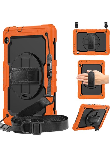 Huawei Mediapad T5 Turuncu Için Tutuculu Koruyucu Kılıf (Yurt Dışından)