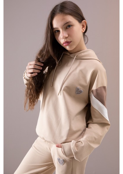 Bej Kargo Cepli Kız Çocuk Logolu Ikili Takım 19868 fiyatları