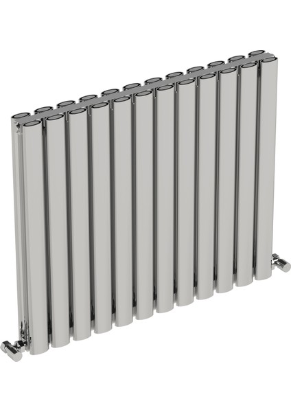 Tallis Double Yatay Alüminyum Radyatör Modern Tasarım Parlak Eloksal 60X71 cm