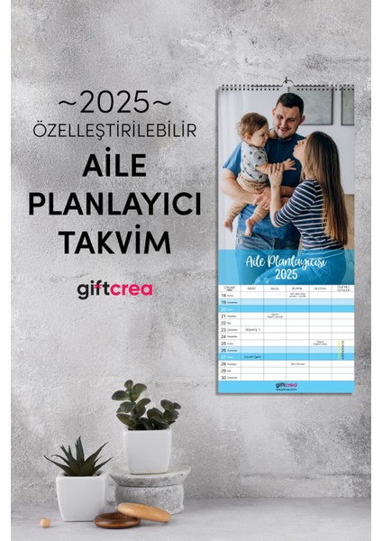 Kişiselleştirilebilir Aile Planlayıcı Takvim - Özelleştirilebilir Fotoğraf Baskılı Planlayıcı Takvim