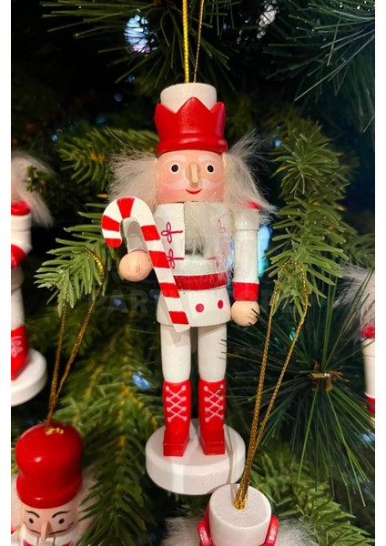 Tekno Trust Yılbaşı Ağacına Asılan Fındıkkıran 5'li 13 cm Kurşun Asker Nutcracker Yılbaşı Yeni Yıl Dekoru