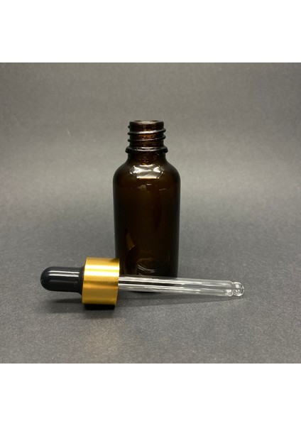 30 ml Kahverengi Cam Damlalıklı 24 Adet, Gold Kapak Siyah Emzik, Ecza Şişesi, Damlalıklı Şişe, Propolis Şişesi, Da mlatmalı Şişe, Saç Serum Şişesi, Ecza Şişesi