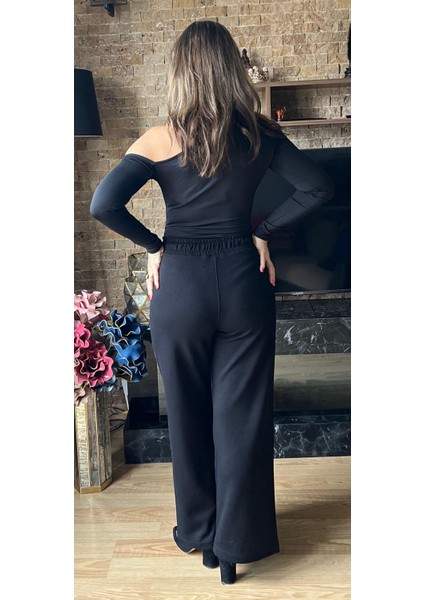 Premium Kalite Yarasa Cep Denim Detaylı Tasarım Geniş Paça Pantolon fiyatları