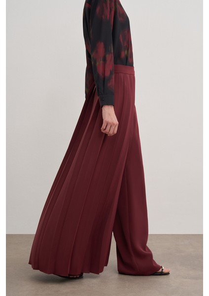 14122111 Bol Paça Düz Renk Pantolon Etek fırsatları