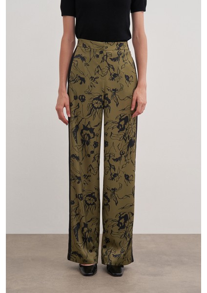 Desenli Kemerli Pantolon modelleri