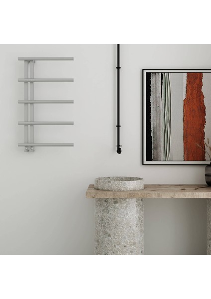 Elegans Paslanmaz Çelik Havlupan Modern Tasarım Satine 80X50 cm