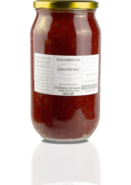Jalapeno Acı Biber Salçası (500 Gr.) Güneşte Pişmiş
